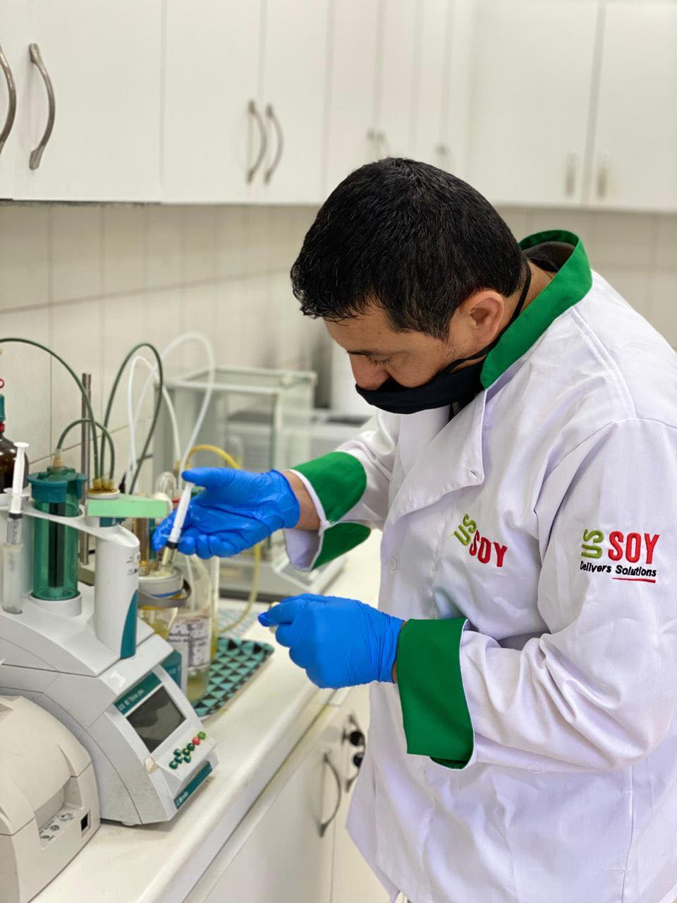 Team member carrying out laboratory quality work
